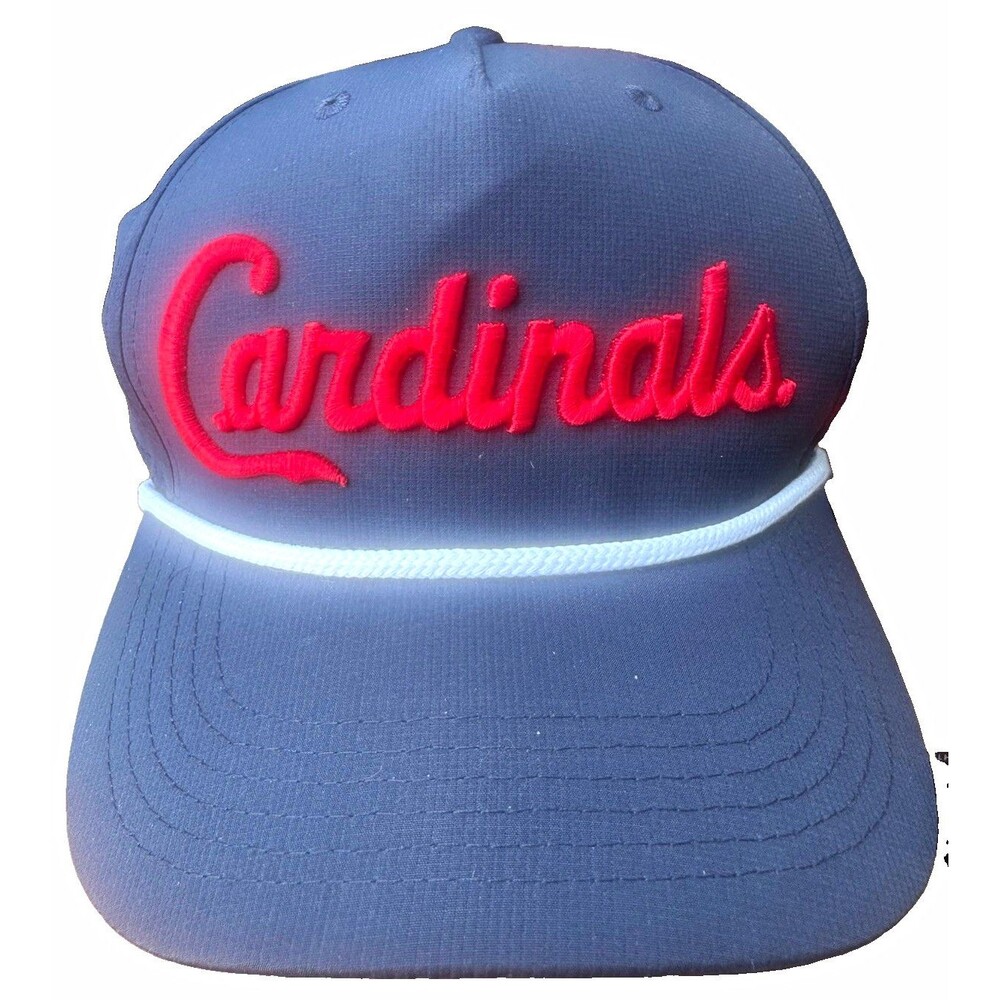 Cap America Cardinals Celebrating 100 Years Navy Rope Snapback Hat OSFM